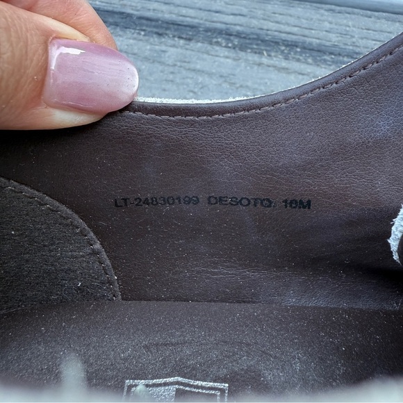 Black Brown 1826 Men's Suede Oxfords - Light Gray ‘Henry’ Size 10 - Picture 7 of 15